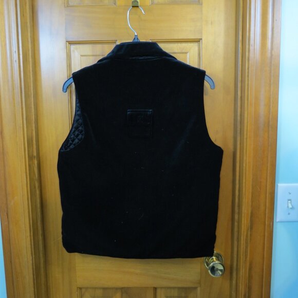 Equestrian Designs Velvet Vest Black Waistcoat Pockets Riding Dressage Sz Small - Picture 5 of 6